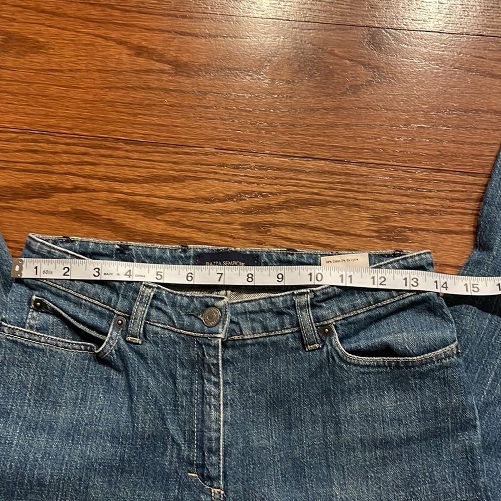 PIAZZA SEMPIONE  made in ITALY women’s boot cut Med wash denim jeans stretch 38 - Picture 11 of 14
